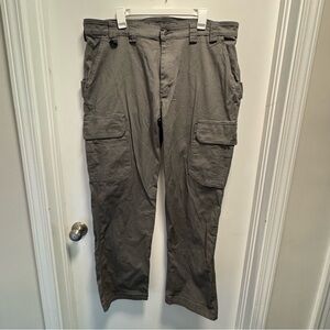 Duluth Trading Co. Flex Fire Hose Mens Cargo Pants Grey Size 42 X 34 Canvas